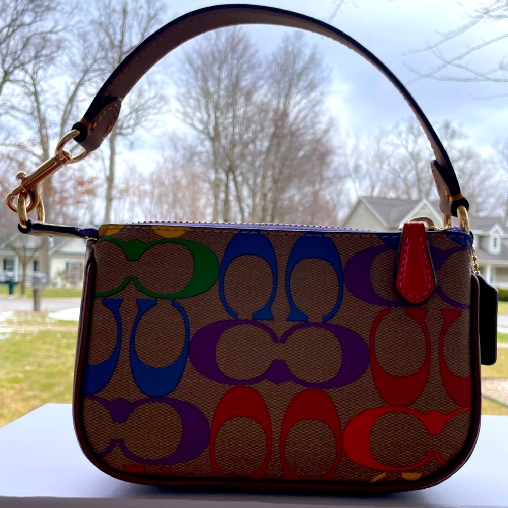 COACH ❤️💛💚 NOLITA 15 IN RAINBOW SIGNATURE CANVAS! - Picture 3 of 5